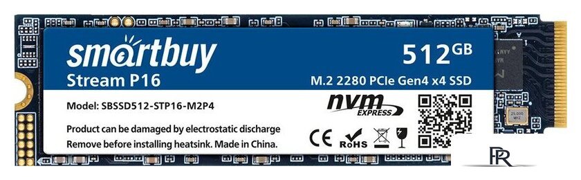 SSD SmartBuy Stream P16 512GB SBSSD512-STP16-M2P4 - Изображение №1 — Интернет-магазин ПроЗаказ