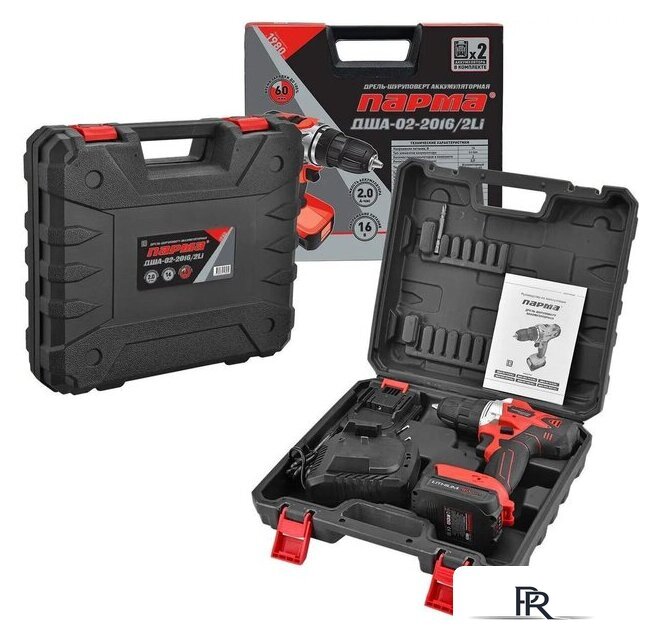 Дрель-шуруповерт Парма ДША-02-2016/2Li 02.021.00015 (с 2-мя АКБ, кейс) - Изображение №4 — Интернет-магазин ПроЗаказ