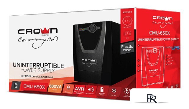 Источник бесперебойного питания CrownMicro CMU-650X - Изображение №3 — Интернет-магазин ПроЗаказ