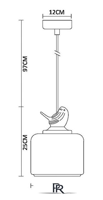 Подвесная люстра Arte Lamp Passero A8029SP-1WH - Изображение №2 — Интернет-магазин ПроЗаказ
