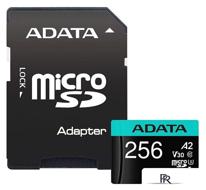 Карта памяти ADATA Premier Pro AUSDX256GUI3V30SA2-RA1 microSDXC 256GB (с адаптером) - Изображение №1 — Интернет-магазин ПроЗаказ
