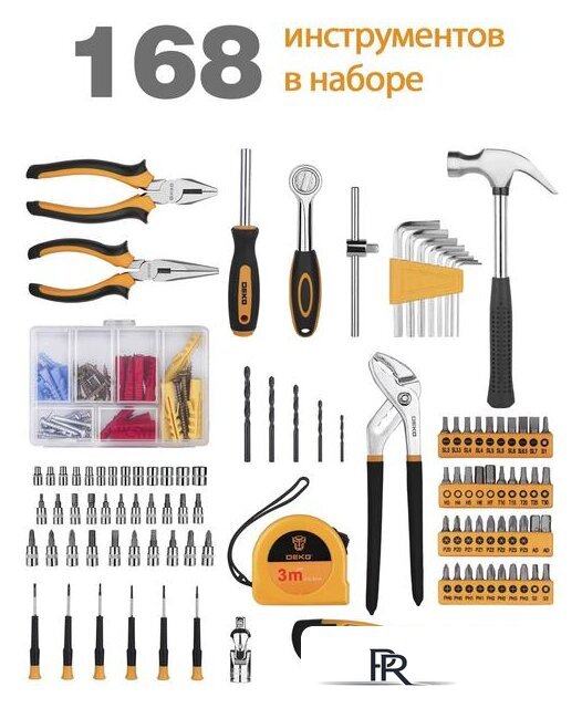 Универсальный набор инструментов Deko DKMT168 (168 предметов) - Изображение №5 — Интернет-магазин ПроЗаказ