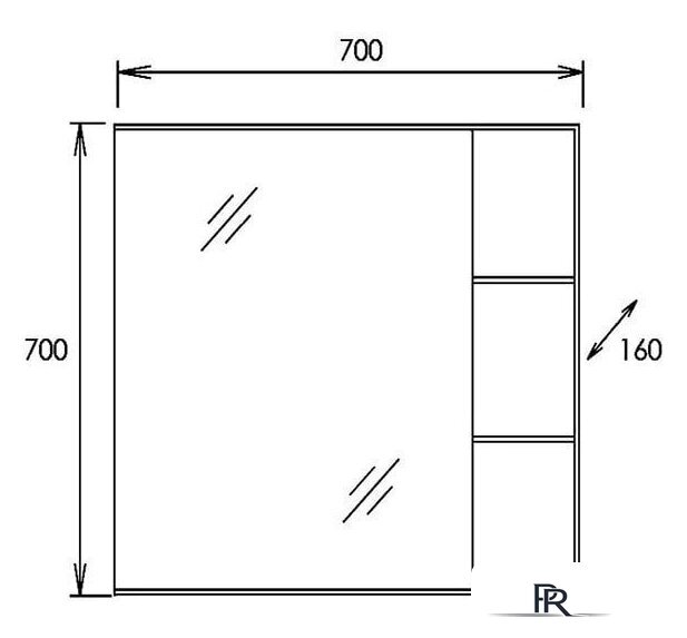  Onika Шкаф с зеркалом Легран 70.00У 207036 - Изображение №6 — Интернет-магазин ПроЗаказ