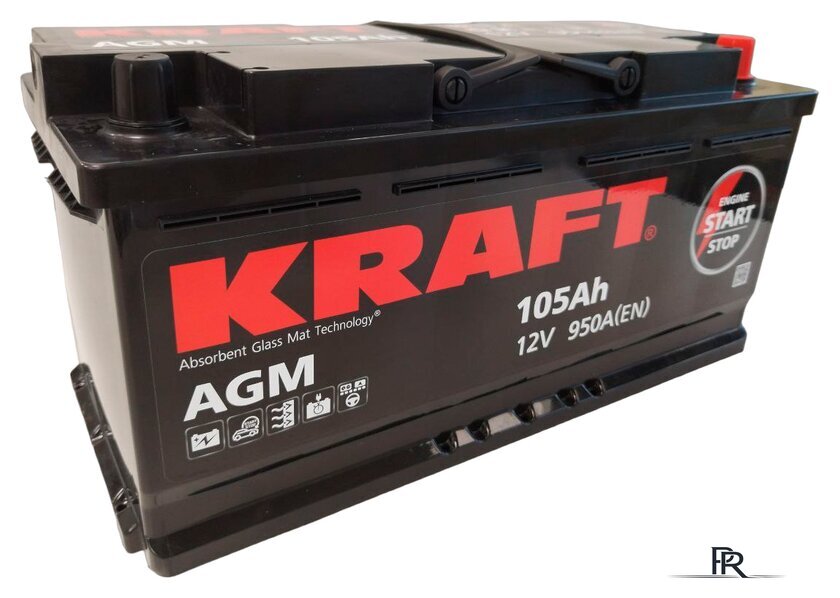 Автомобильный аккумулятор KRAFT AGM 105 R+ - Изображение №1 — Интернет-магазин ПроЗаказ