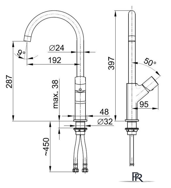 Смеситель Armatura Tanzanit 4923-915-00 - Изображение №2 — Интернет-магазин ПроЗаказ
