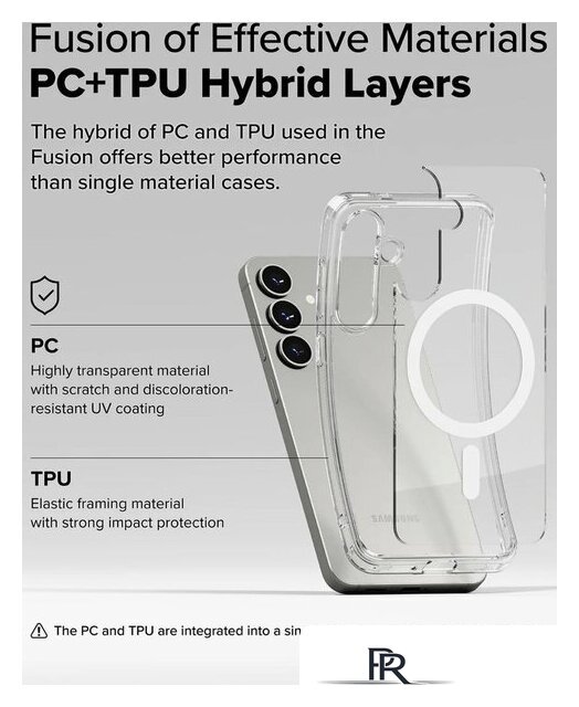 Чехол для телефона Ringke Fusion Magnetic для Galaxy S25 Clear - Изображение №9 — Интернет-магазин ПроЗаказ