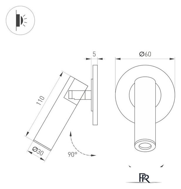 Спот Arlight SP-READER-NB-R60-3W Warm3000 BR 20deg 053093 - Изображение №3 — Интернет-магазин ПроЗаказ