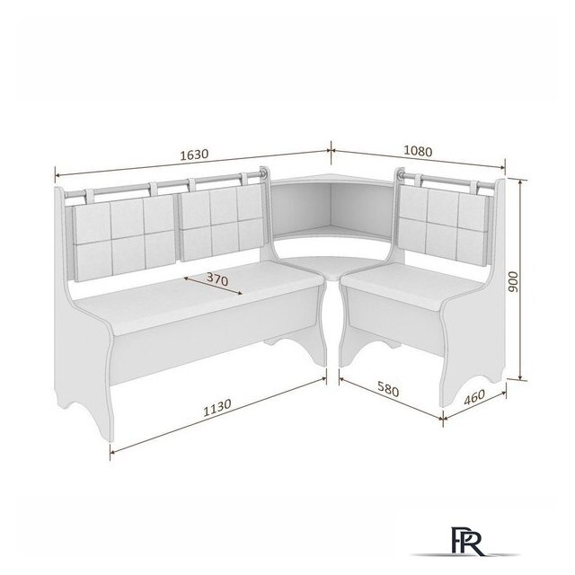 Угловой диван Mio Tesoro Оазис-2 108x163 (дуб сонома/ваниль) - Изображение №4 — Интернет-магазин ПроЗаказ