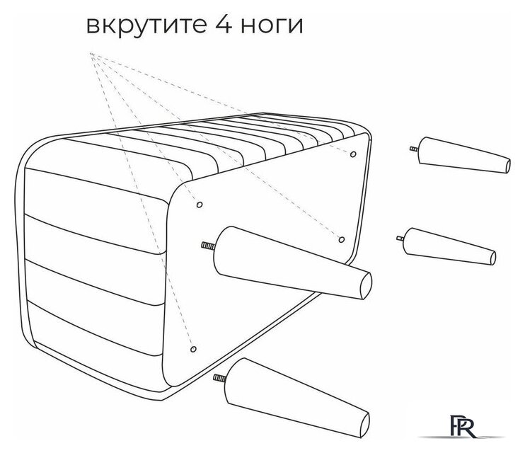 Банкетка MONOFIX Одос Принт (лимон/микровелюр) - Изображение №1 — Интернет-магазин ПроЗаказ