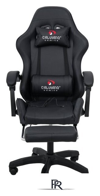 Игровое (геймерское) кресло Calviano 1590 (PU, черный) - Изображение №4 — Интернет-магазин ПроЗаказ
