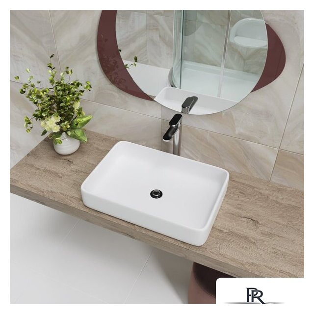 Умывальник Lauter 21842 + клапан 21190W + сифон 21635W (белый матовый) - Изображение №12 — Интернет-магазин ПроЗаказ