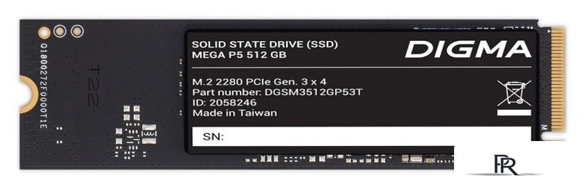 SSD Digma Mega P5 512GB DGSM3512GP53T - Изображение №1 — Интернет-магазин ПроЗаказ