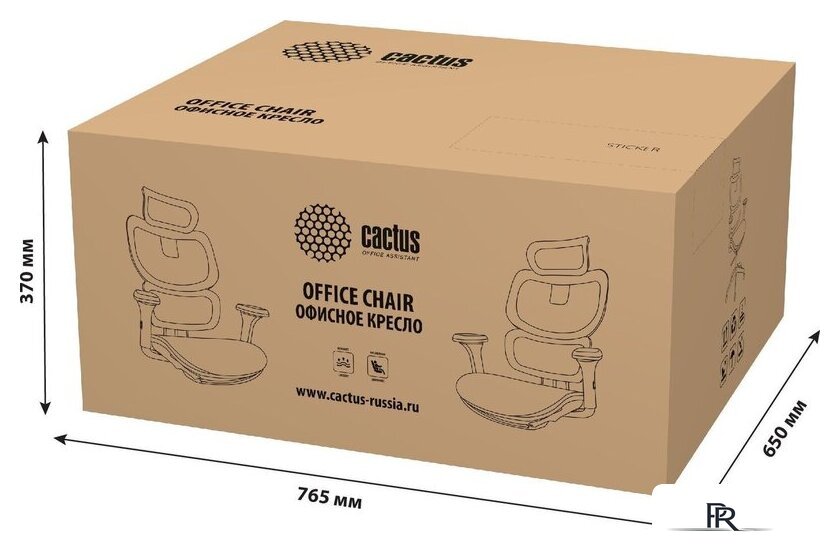 Офисное кресло CACTUS CS-MC555-GY (черный/серый) - Изображение №6 — Интернет-магазин ПроЗаказ