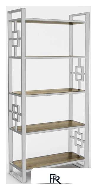 Стеллаж Hype Mebel Квадро 80x170 (белый/дуб галифакс олово) - Изображение №1 — Интернет-магазин ПроЗаказ
