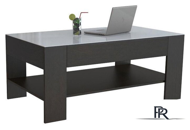 Журнальный столик Мебелик BeautyStyle 26 (венге/стекло белое) - Изображение №1 — Интернет-магазин ПроЗаказ