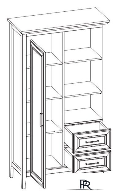 Шкаф распашной Black Red White Classic REG1D2S (глиняный серый) - Изображение №4 — Интернет-магазин ПроЗаказ