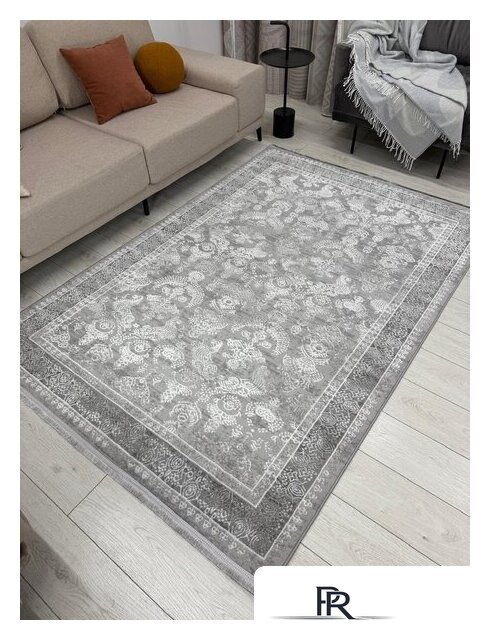 Ковер для жилой комнаты Radjab Carpet Афина Прямоугольник 9008A 12793RK (2.4x3.4, Grey/Cream) - Изображение №2 — Интернет-магазин ПроЗаказ