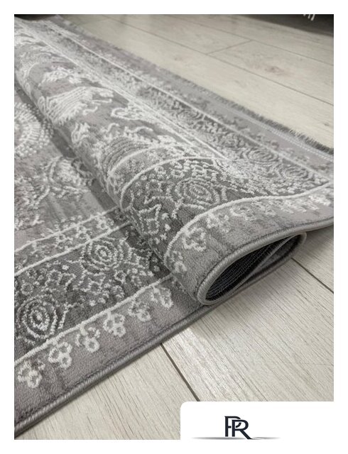 Ковер для жилой комнаты Radjab Carpet Афина Прямоугольник 9008A 12793RK (2.4x3.4, Grey/Cream) - Изображение №6 — Интернет-магазин ПроЗаказ