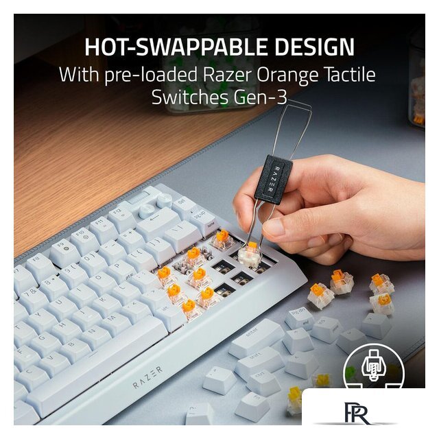 Клавиатура Razer BlackWidow V4 75% (белый, нет кириллицы) - Изображение №2 — Интернет-магазин ПроЗаказ