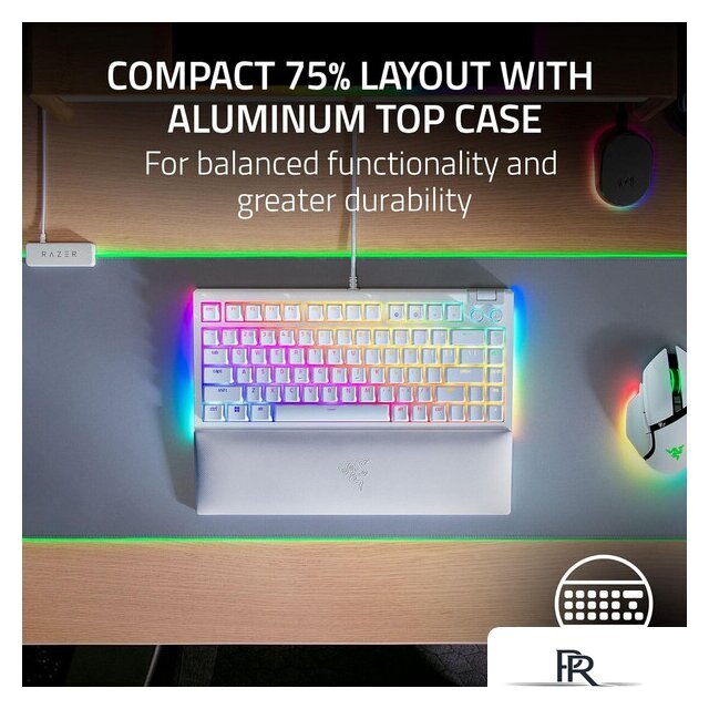 Клавиатура Razer BlackWidow V4 75% (белый, нет кириллицы) - Изображение №3 — Интернет-магазин ПроЗаказ