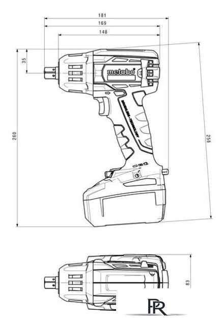 Гайковерт Metabo SSW 18 LTX 400 BL 602205890 (без АКБ) - Изображение №4 — Интернет-магазин ПроЗаказ