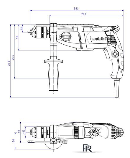 Ударная дрель Metabo SBEV 1000-2 600783500 - Изображение №7 — Интернет-магазин ПроЗаказ