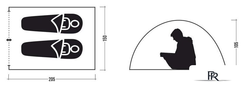 Треккинговая палатка Jungle Camp Easy Tent 2 (зеленый/серый) - Изображение №7 — Интернет-магазин ПроЗаказ