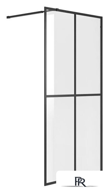 Душевая стенка Niagara NG-686-12BLACK 120x195 (черный матовый/прозрачное стекло) - Изображение №1 — Интернет-магазин ПроЗаказ