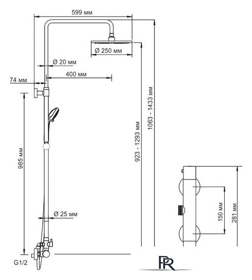 Душевая система  Wasserkraft A13302 Thermo - Изображение №4 — Интернет-магазин ПроЗаказ