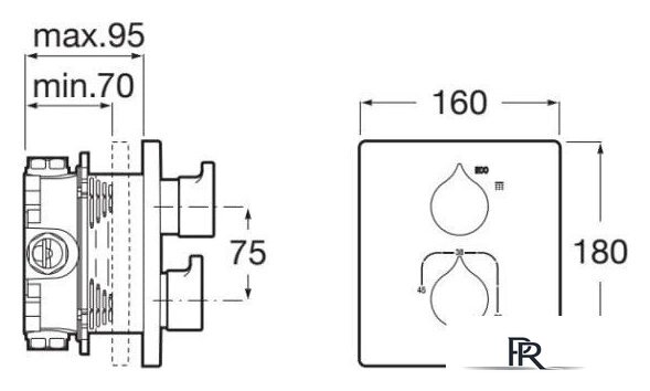 Смеситель без скрытого механизма Roca Insignia A5A2C3ARG0 - Изображение №2 — Интернет-магазин ПроЗаказ