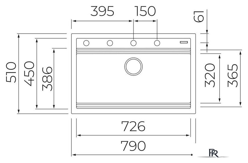 Кухонная мойка TEKA XXL Nova 80 115230057 - Изображение №15 — Интернет-магазин ПроЗаказ