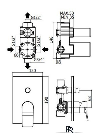 Смеситель Paffoni Tilt TI015NO/M - Изображение №2 — Интернет-магазин ПроЗаказ