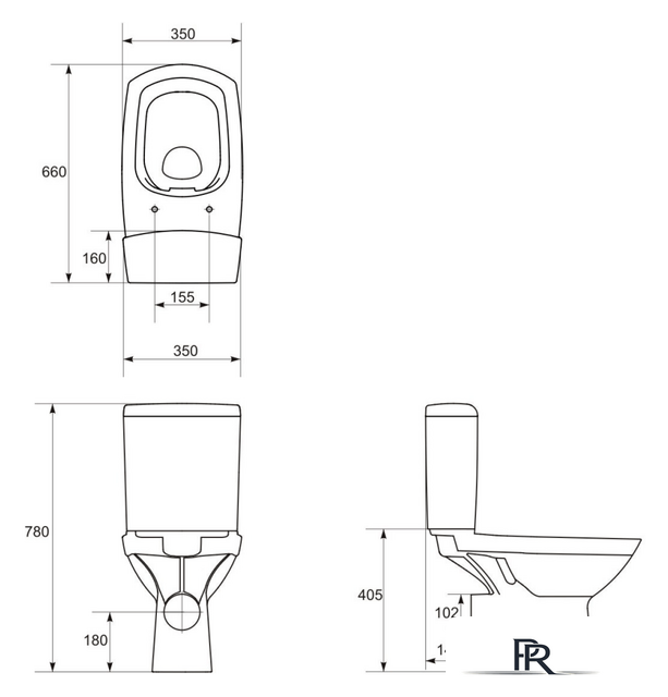 Унитаз напольный Cersanit Carina New Clean On KO-CAR011-3/5-CON-S-DL - Изображение №3 — Интернет-магазин ПроЗаказ