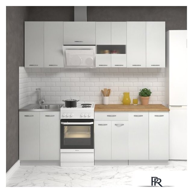 Готовая кухня Mio Tesoro Экстра-лайт 2.2 (белый/дуб бунратти) - Изображение №1 — Интернет-магазин ПроЗаказ