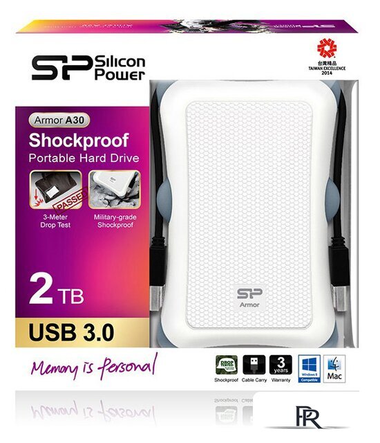 Внешний накопитель Silicon-Power Armor A30 2TB White (SP020TBPHDA30S3W) - Изображение №4 — Интернет-магазин ПроЗаказ