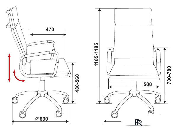 Офисное кресло Бюрократ CH-993 (черный) - Изображение №16 — Интернет-магазин ПроЗаказ