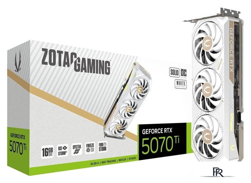 Видеокарта ZOTAC Gaming GeForce RTX 5070 Ti Solid Core OC White Edition ZT-B50710Q2-10P - Изображение №8 — Интернет-магазин ПроЗаказ