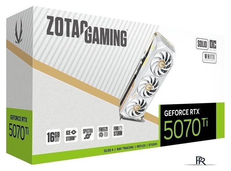 Видеокарта ZOTAC Gaming GeForce RTX 5070 Ti Solid Core OC White Edition ZT-B50710Q2-10P - Изображение №7 — Интернет-магазин ПроЗаказ