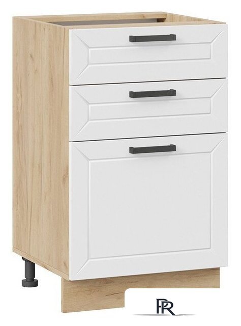 Шкаф напольный Трия Лорас 1Н5Я3 (дуб крафт золотой/холст белый) - Изображение №1 — Интернет-магазин ПроЗаказ