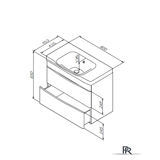 Умывальник AM.PM Like M80WCC0802WG 80x45.2 - Изображение №5 — Интернет-магазин ПроЗаказ