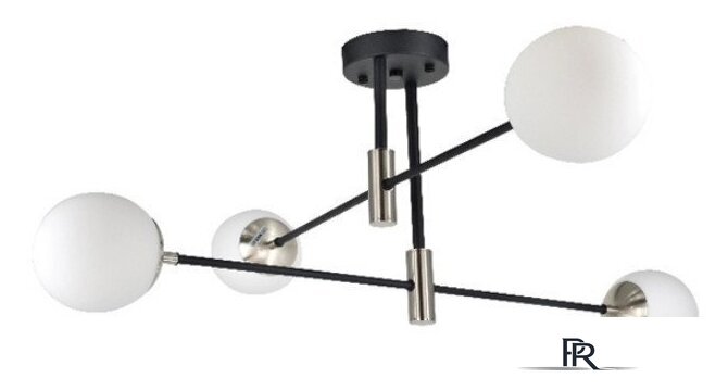 Люстра средней высоты Mirastyle SL-41986/4 BK+Satin - Изображение №1 — Интернет-магазин ПроЗаказ