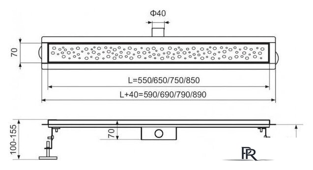 Трап/канал Tim BAD476002GY - Изображение №3 — Интернет-магазин ПроЗаказ