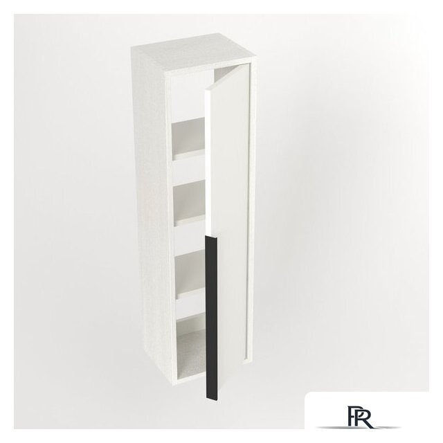  Дабер Шкаф-полупенал 015 СТ15.0.0.5Ч (белый древесный/ручка черная) - Изображение №3 — Интернет-магазин ПроЗаказ