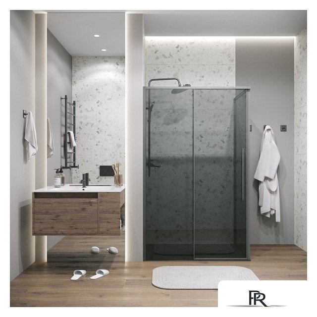 Душевой уголок Grossman Galaxy 100x90x195 120.K33.01.1090.42.10 (графит сатин/стекло тонированное) - Изображение №7 — Интернет-магазин ПроЗаказ