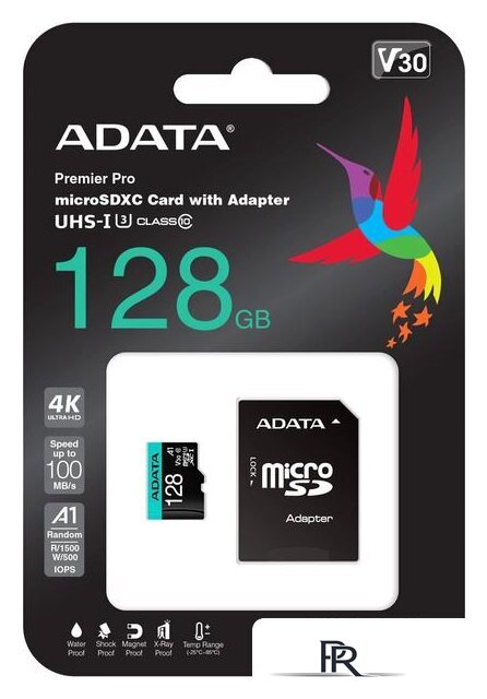 Карта памяти ADATA Premier Pro AUSDX128GUI3V30SA2-RA1 microSDXC 128GB (с адаптером) - Изображение №3 — Интернет-магазин ПроЗаказ