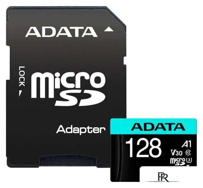 Карта памяти ADATA Premier Pro AUSDX128GUI3V30SA2-RA1 microSDXC 128GB (с адаптером) - Изображение №1 — Интернет-магазин ПроЗаказ