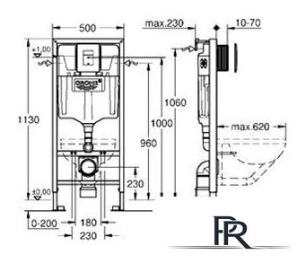Инсталляция для унитаза Grohe Rapid SL [38827000] - Изображение №2 — Интернет-магазин ПроЗаказ