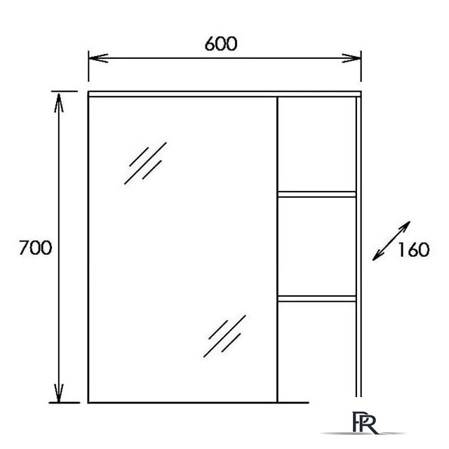  Onika Шкаф с зеркалом Легран 60.00У 206071 - Изображение №2 — Интернет-магазин ПроЗаказ