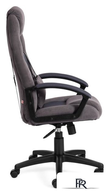 Игровое (геймерское) кресло TetChair Driver (флок/ткань, серый) - Изображение №2 — Интернет-магазин ПроЗаказ