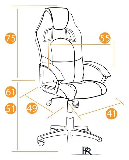 Игровое (геймерское) кресло TetChair Driver (флок/ткань, серый) - Изображение №15 — Интернет-магазин ПроЗаказ